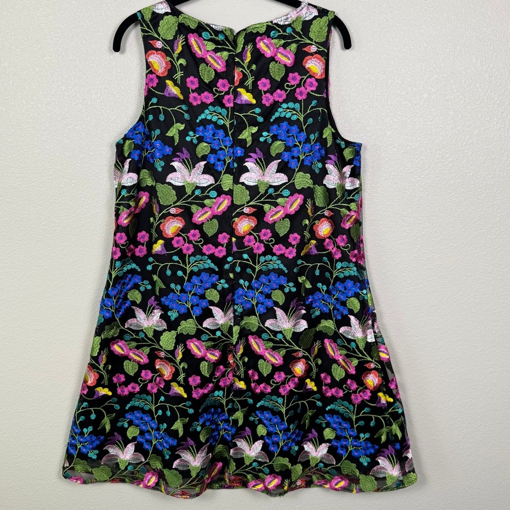 Colorful Floral Embroidered Mesh Dress A Line Sleeveless‎ Occasion 10 - Picture 4 of 11